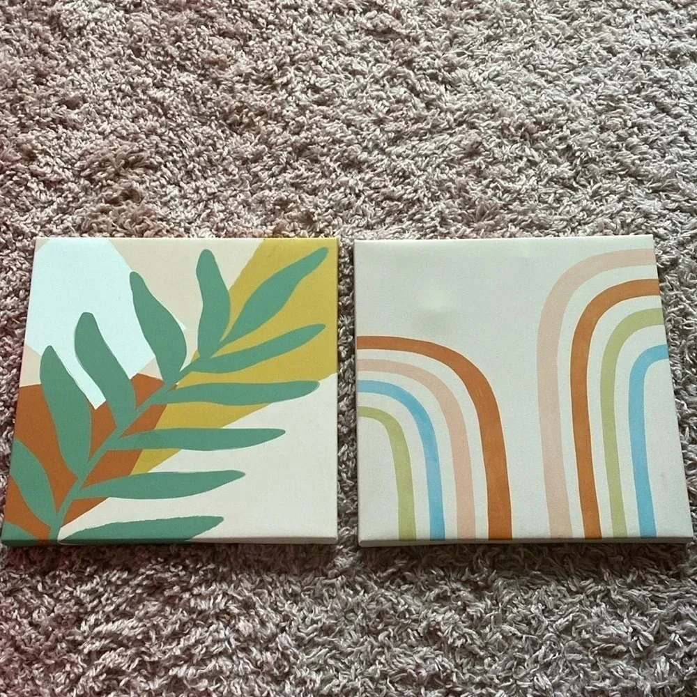 Boho Minimalist unframed canvas set - Picture 1 of 3